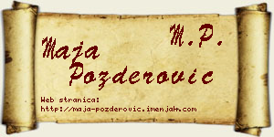 Maja Pozderović vizit kartica